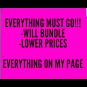 Everything must go! All reasonable offers accepted!💋
